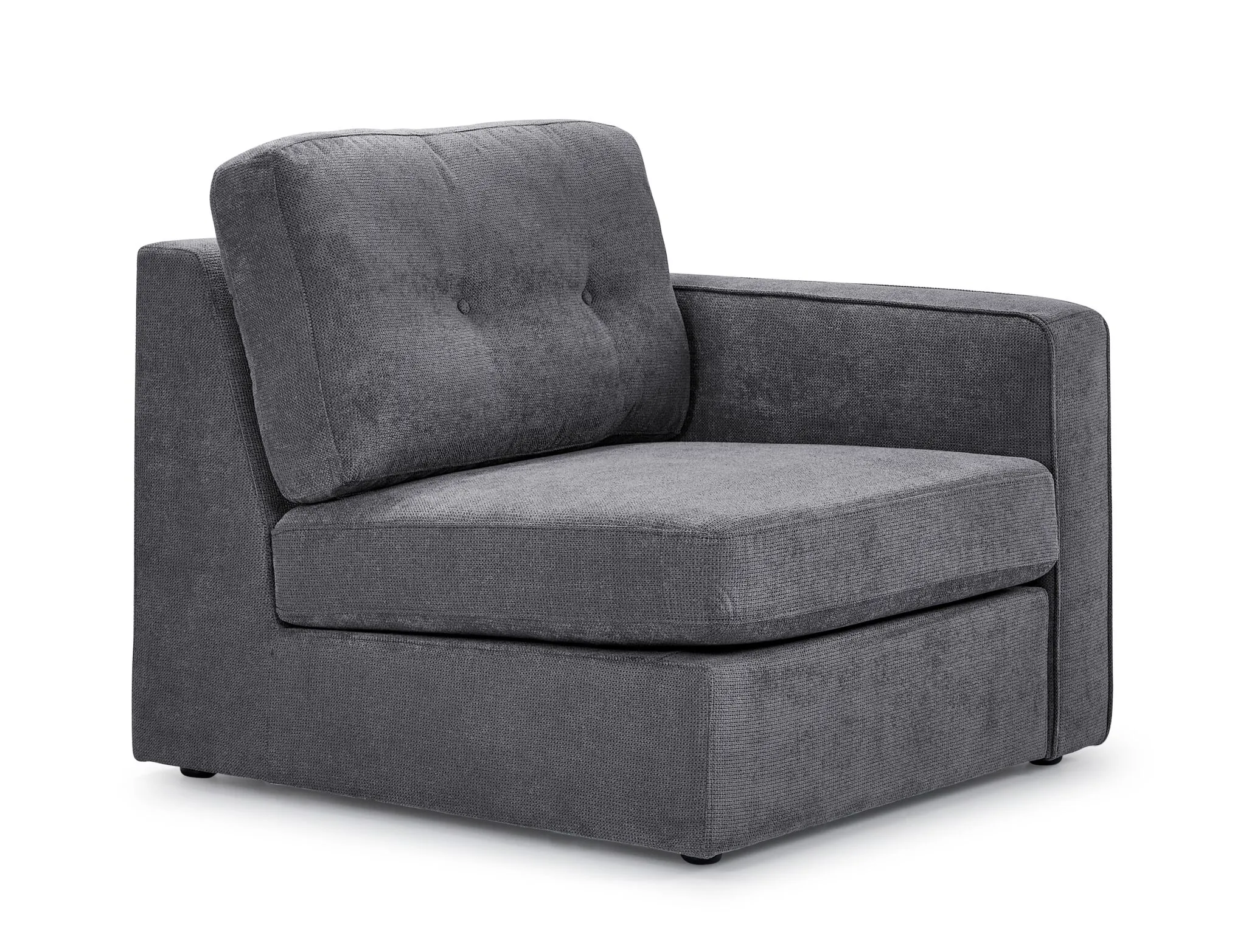 Feeling Connected - Connex 3-Piece Modular Chair with Storage Console - Light Grey