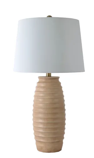 Feeling Connected Table Lamp - Light Brown & White