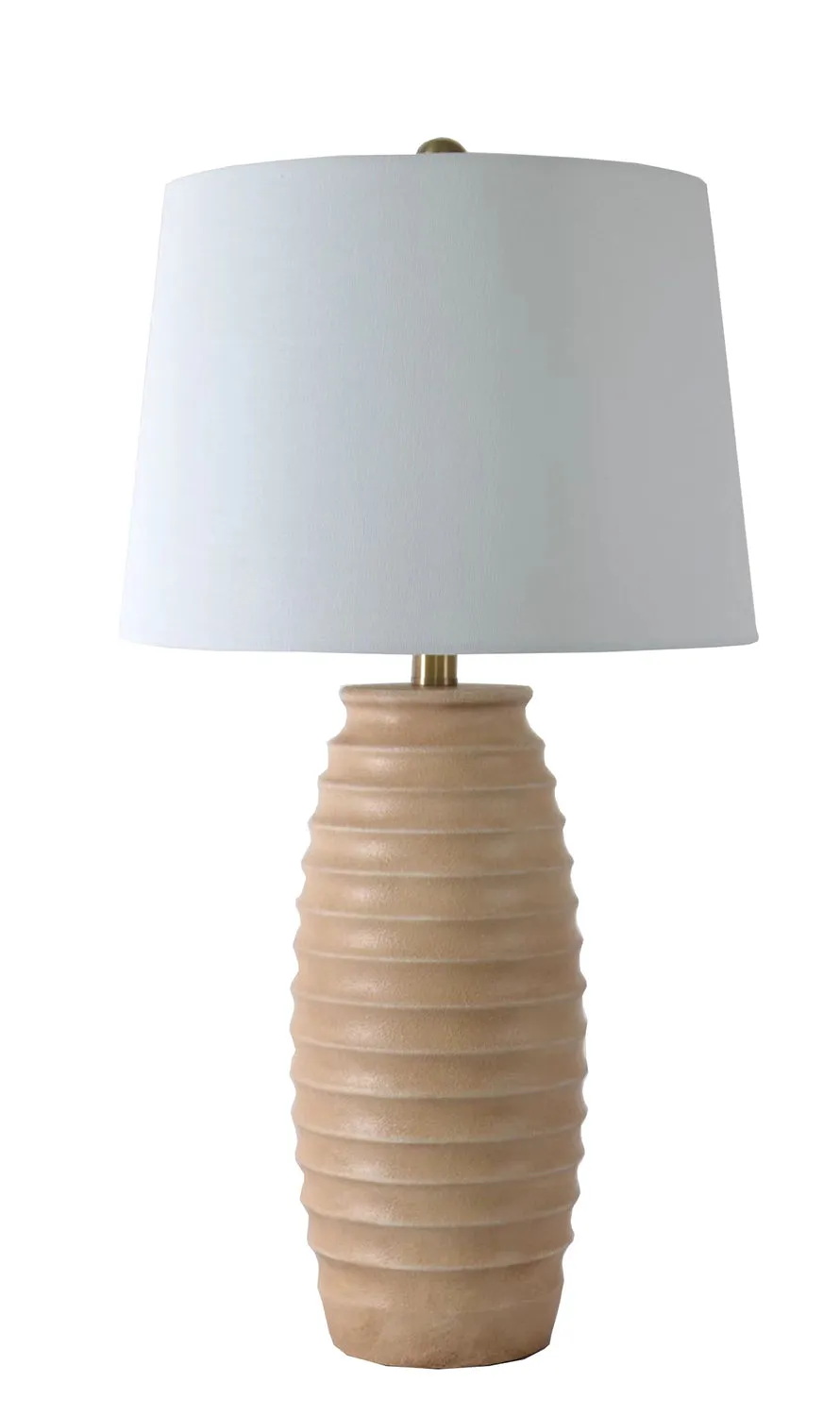 Feeling Connected Table Lamp - Light Brown & White