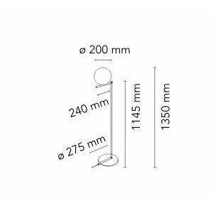 Flos Ic Light F1 Floor Lamp, Chrome