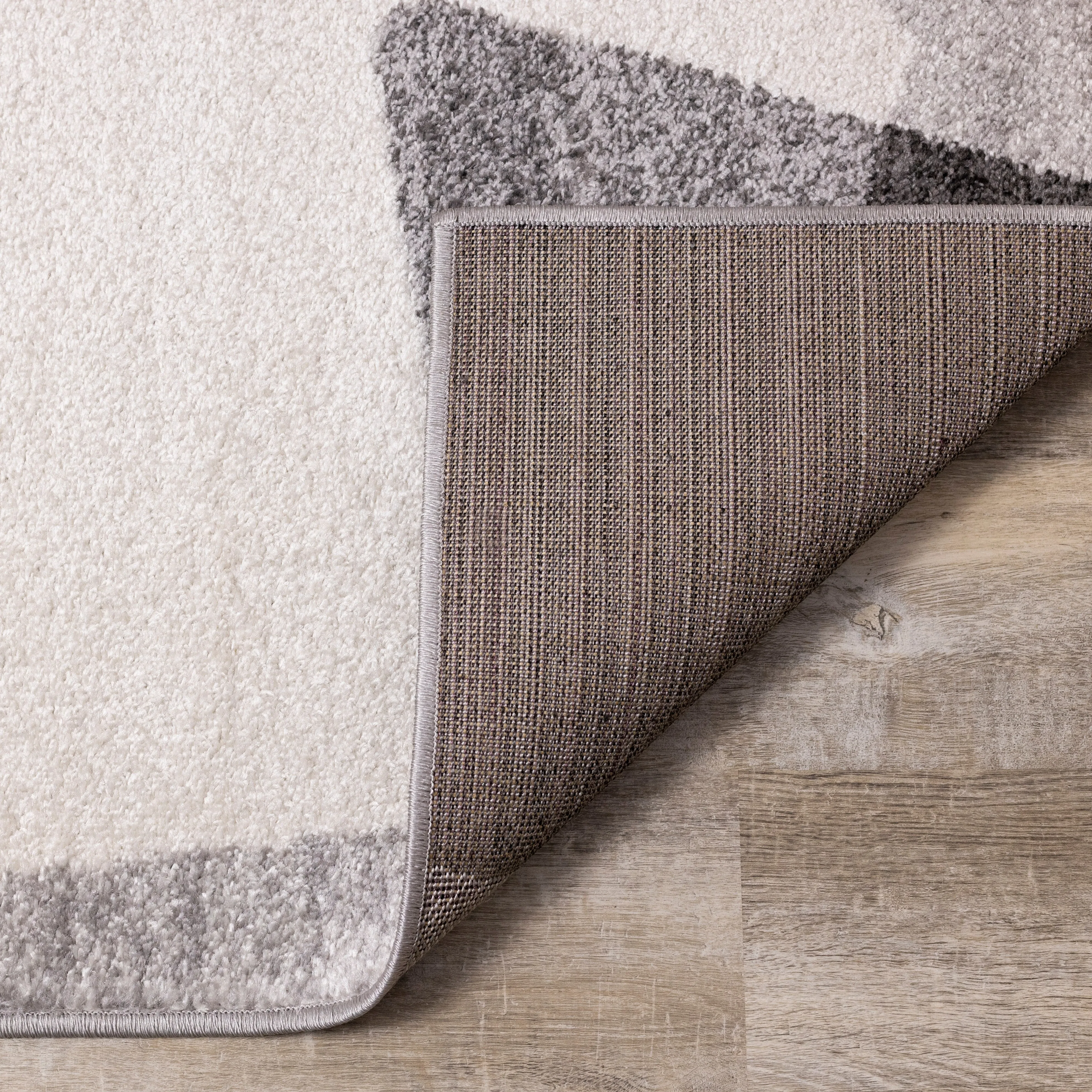 Focus 5'3" x 7'7" Geometric Shapes Area Rug - Grey, White