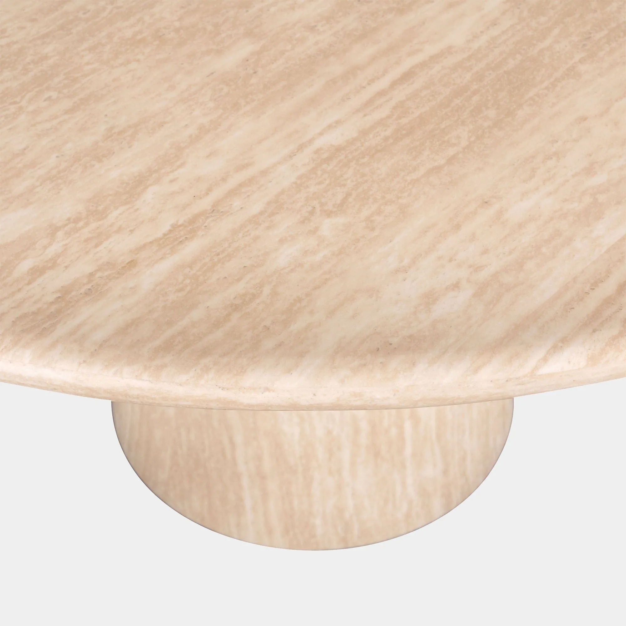 Franklin - 140cm Round Dining Table In Faux Travertine
