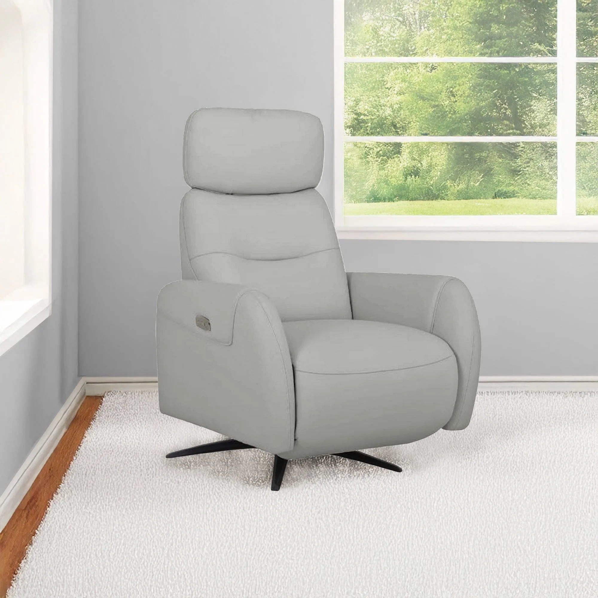Freyja - Push Back Accent Chair In Leather