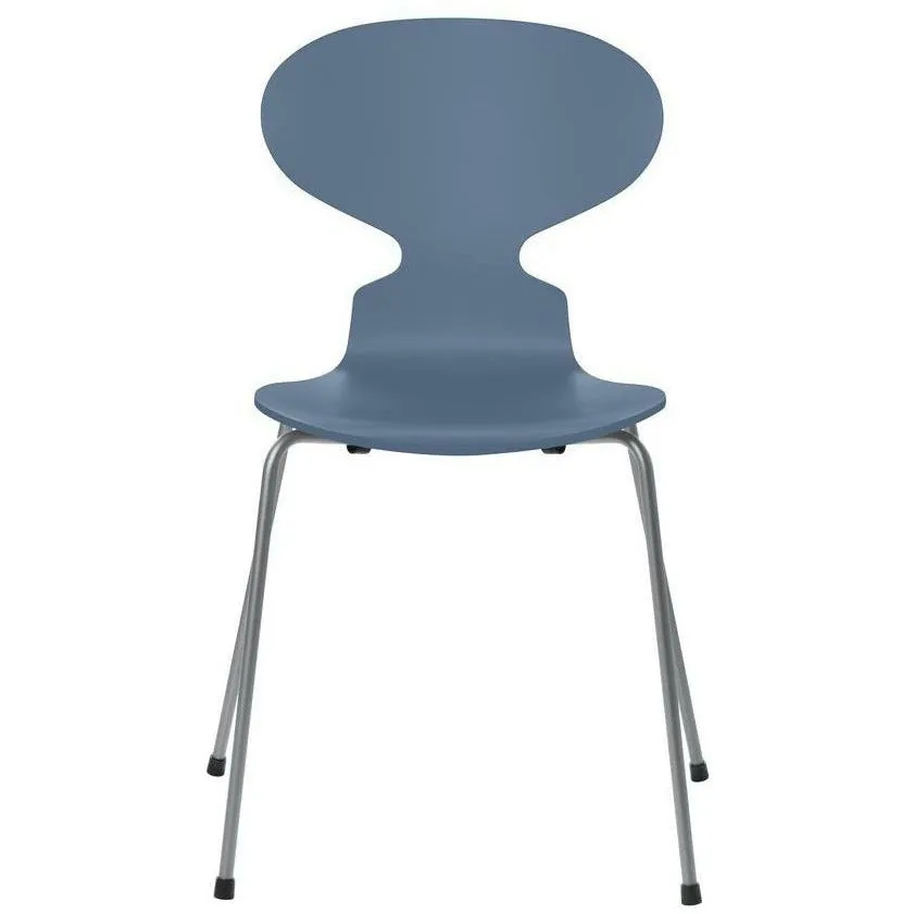 Fritz Hansen Ant™ Chair Lacquered Dusk Blue Shell, Silver Grey Base