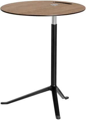 Fritz Hansen Ks11 Little Friend™ Adjustable Table, Black Powdercoated Aluminium/Walnut Laminate