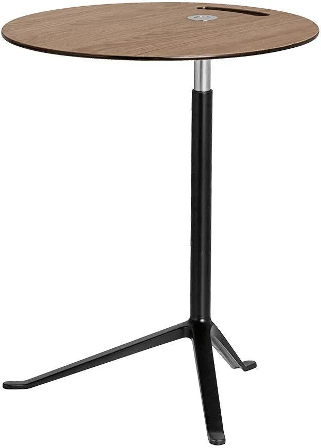 Fritz Hansen Ks11 Little Friend™ Adjustable Table, Black Powdercoated Aluminium/Walnut Laminate