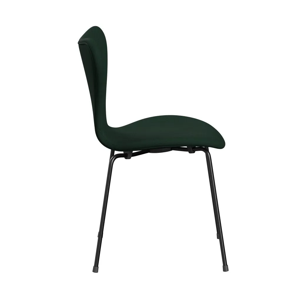 Fritz Hansen Series 7™ Chair Full Upholstery, Black/Comfort Dark Green