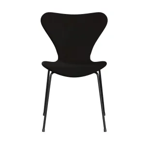 Fritz Hansen Series 7™ Chair Full Upholstery, Black/Divina Dark Brown (Div384)