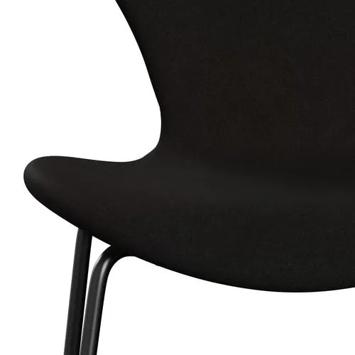 Fritz Hansen Series 7™ Chair Full Upholstery, Black/Divina Dark Brown (Div384)
