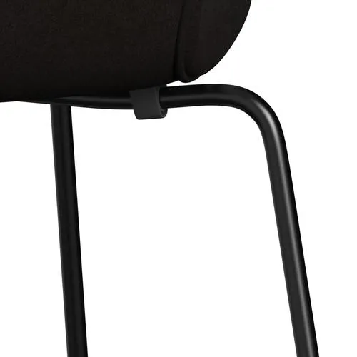 Fritz Hansen Series 7™ Chair Full Upholstery, Black/Divina Dark Brown (Div384)