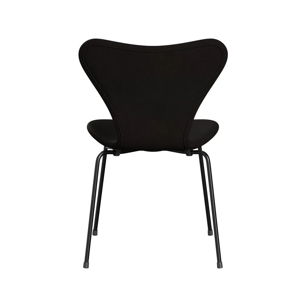 Fritz Hansen Series 7™ Chair Full Upholstery, Black/Divina Dark Brown (Div384)