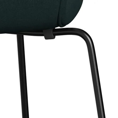 Fritz Hansen Series 7™ Chair Full Upholstery, Black/Divina Dark Green (Div886)