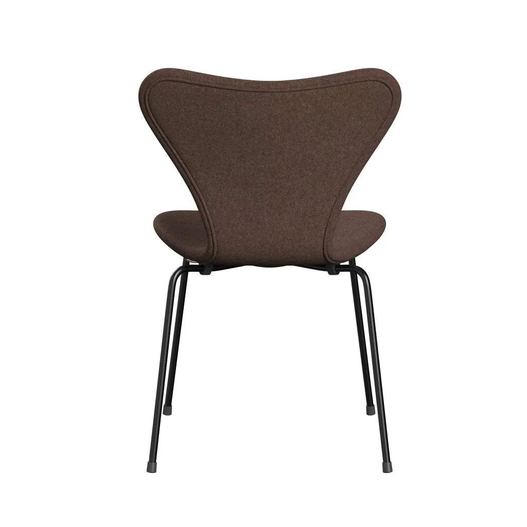 Fritz Hansen Series 7™ Chair Full Upholstery, Black/Divina Md Hazelnut