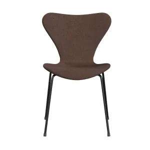 Fritz Hansen Series 7™ Chair Full Upholstery, Black/Divina Md Hazelnut