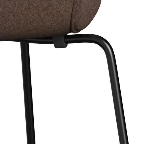 Fritz Hansen Series 7™ Chair Full Upholstery, Black/Divina Md Hazelnut