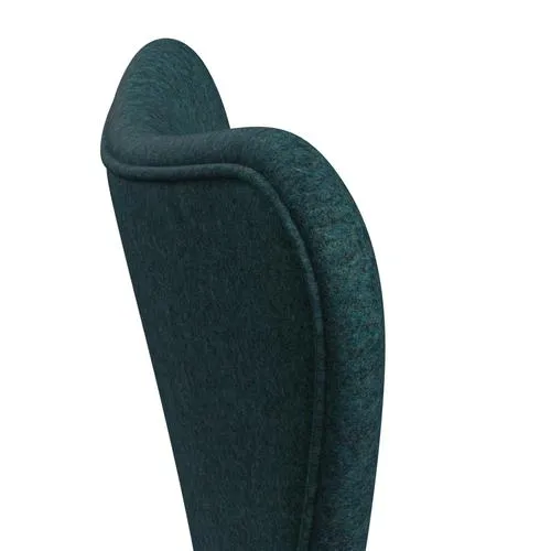 Fritz Hansen Series 7™ Chair Full Upholstery, Black/Divina Md Turquoise Dark