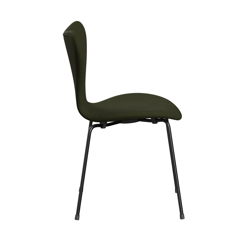 Fritz Hansen Series 7™ Chair Full Upholstery, Black/Fame Dark Brown Green