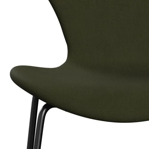 Fritz Hansen Series 7™ Chair Full Upholstery, Black/Fame Dark Brown Green