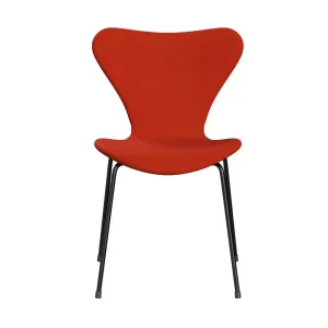 Fritz Hansen Series 7™ Chair Full Upholstery, Black/Fame Orange Dark