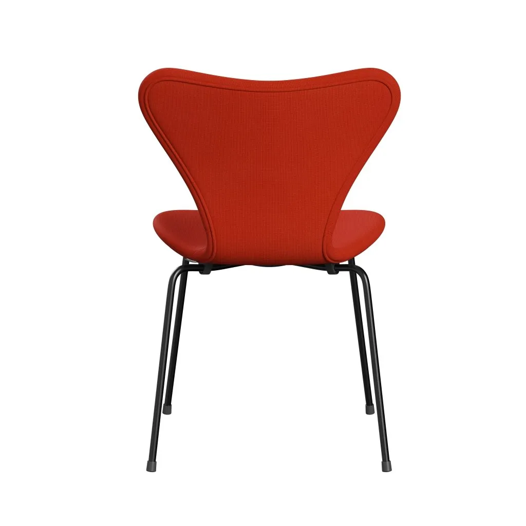 Fritz Hansen Series 7™ Chair Full Upholstery, Black/Fame Orange Dark