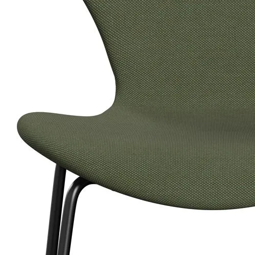 Fritz Hansen Series 7™ Chair Full Upholstery, Black/Steelcut Trio Soft Green
