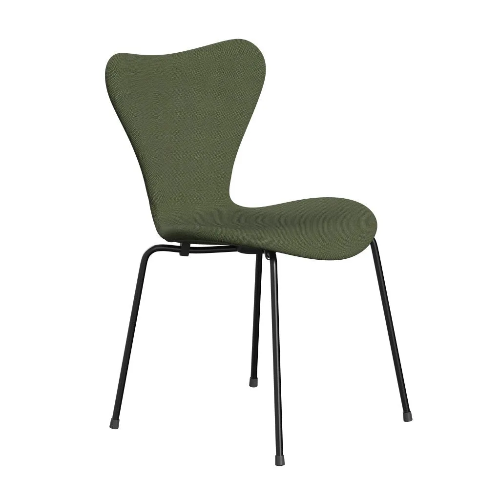 Fritz Hansen Series 7™ Chair Full Upholstery, Black/Steelcut Trio Soft Green