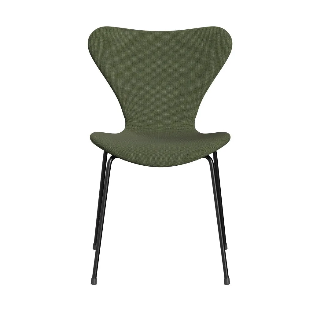 Fritz Hansen Series 7™ Chair Full Upholstery, Black/Steelcut Trio Soft Green