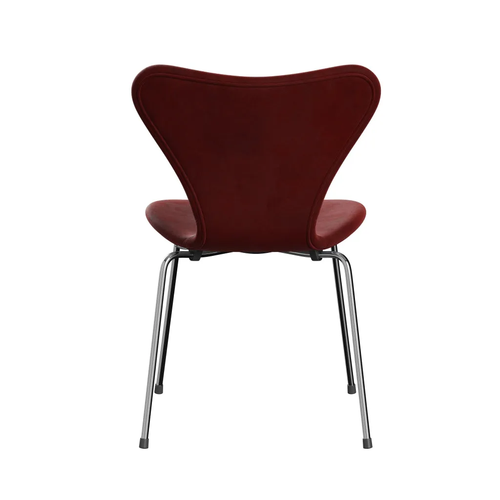 Fritz Hansen Series 7™ Chair Full Upholstery, Chrome/Belfast Velvet Autumn Red