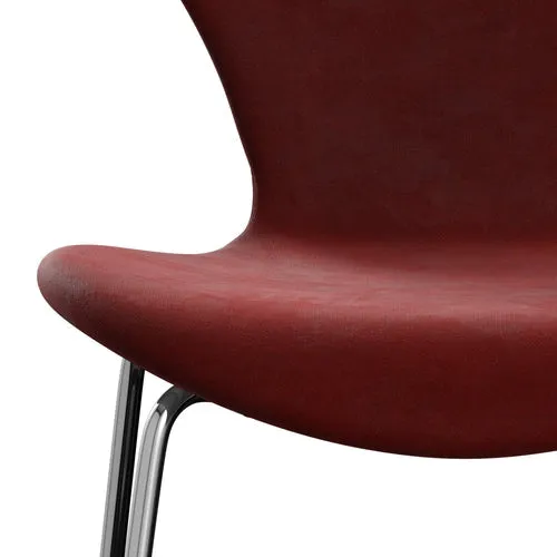 Fritz Hansen Series 7™ Chair Full Upholstery, Chrome/Belfast Velvet Autumn Red