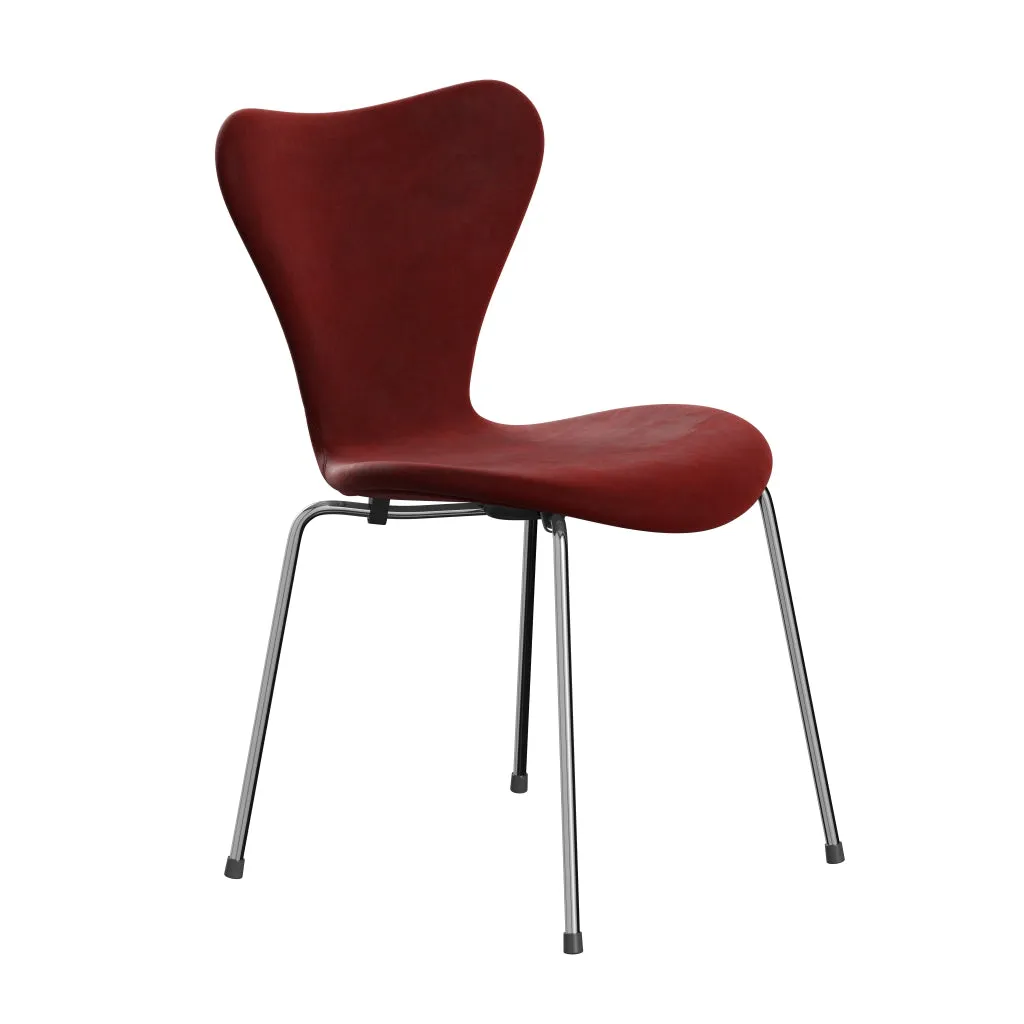 Fritz Hansen Series 7™ Chair Full Upholstery, Chrome/Belfast Velvet Autumn Red
