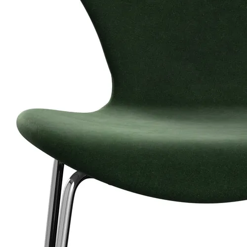 Fritz Hansen Series 7™ Chair Full Upholstery, Chrome/Belfast Velvet Forest Green