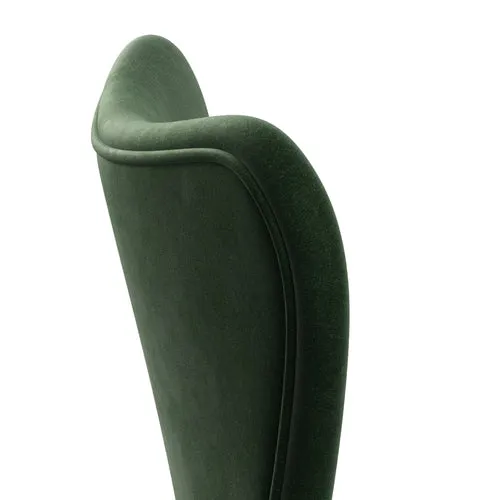 Fritz Hansen Series 7™ Chair Full Upholstery, Chrome/Belfast Velvet Forest Green