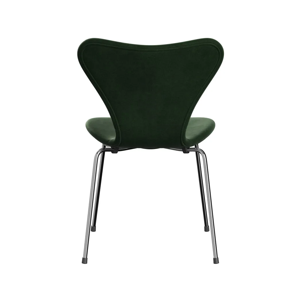 Fritz Hansen Series 7™ Chair Full Upholstery, Chrome/Belfast Velvet Forest Green