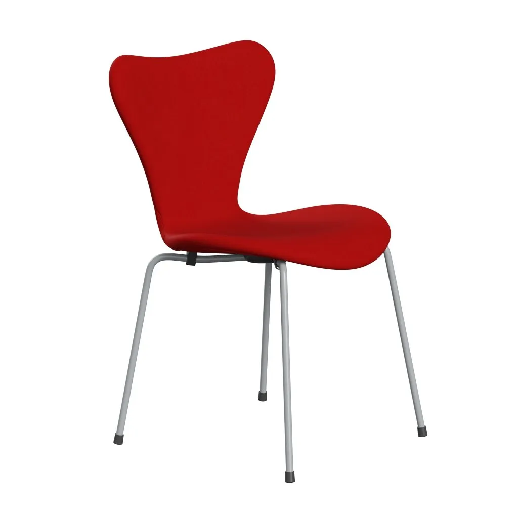 Fritz Hansen Series 7™ Chair Full Upholstery, Silver Grey/Comfort Red (C64003)