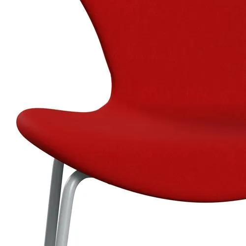 Fritz Hansen Series 7™ Chair Full Upholstery, Silver Grey/Comfort Red (C64003)