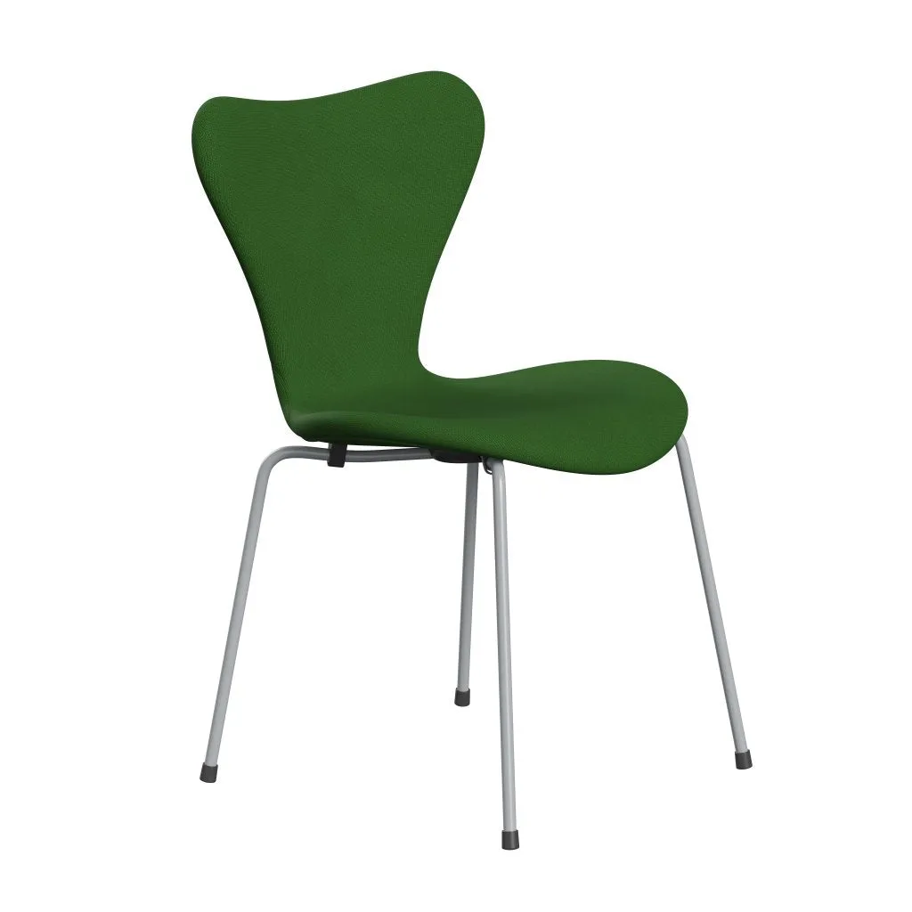 Fritz Hansen Series 7™ Chair Full Upholstery, Silver Grey/Fame Grass Green