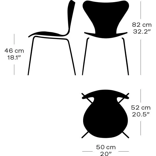 Fritz Hansen Series 7™ Chair Full Upholstery, Warm Graphite/Hallingdal Light Grey (Hal103)