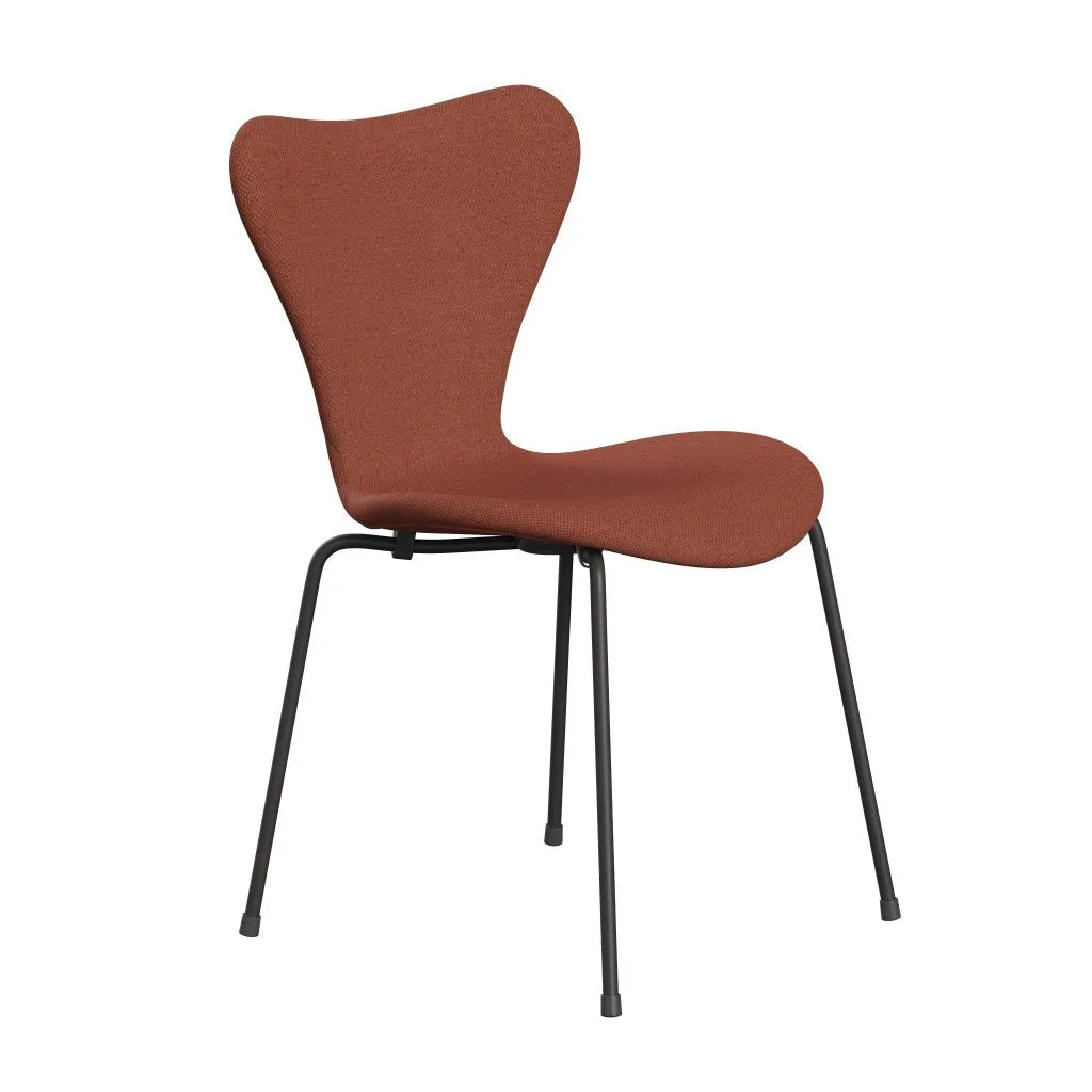 Fritz Hansen Series 7™ Chair Full Upholstery, Warm Graphite/Re Wool Coral Red/Natural
