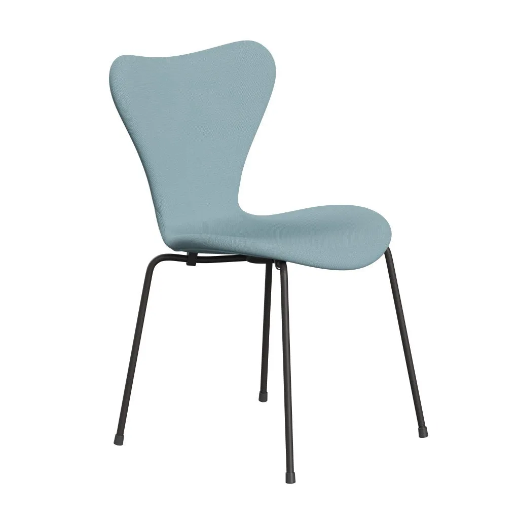 Fritz Hansen Series 7™ Chair Full Upholstery, Warm Graphite/Steelcut Pastel Blue