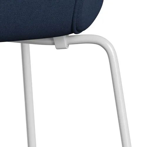 Fritz Hansen Series 7™ Chair Full Upholstery, White/Christianshavn Dark Blue
