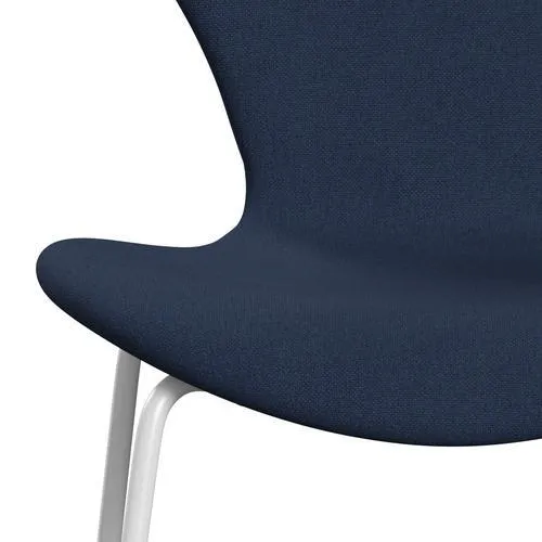Fritz Hansen Series 7™ Chair Full Upholstery, White/Christianshavn Dark Blue