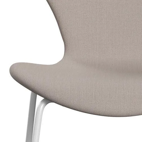 Fritz Hansen Series 7™ Chair Full Upholstery, White/Christianshavn Light Beige