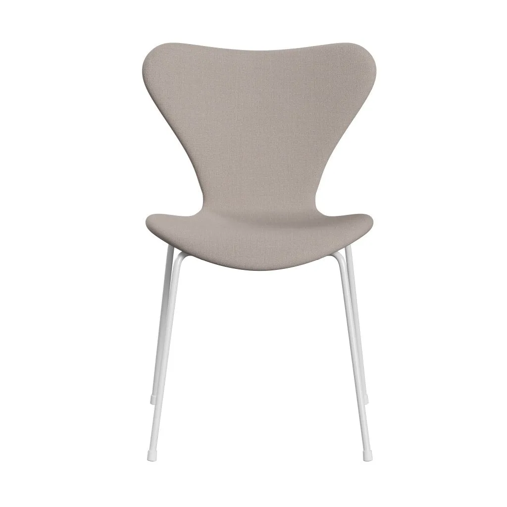 Fritz Hansen Series 7™ Chair Full Upholstery, White/Christianshavn Light Beige