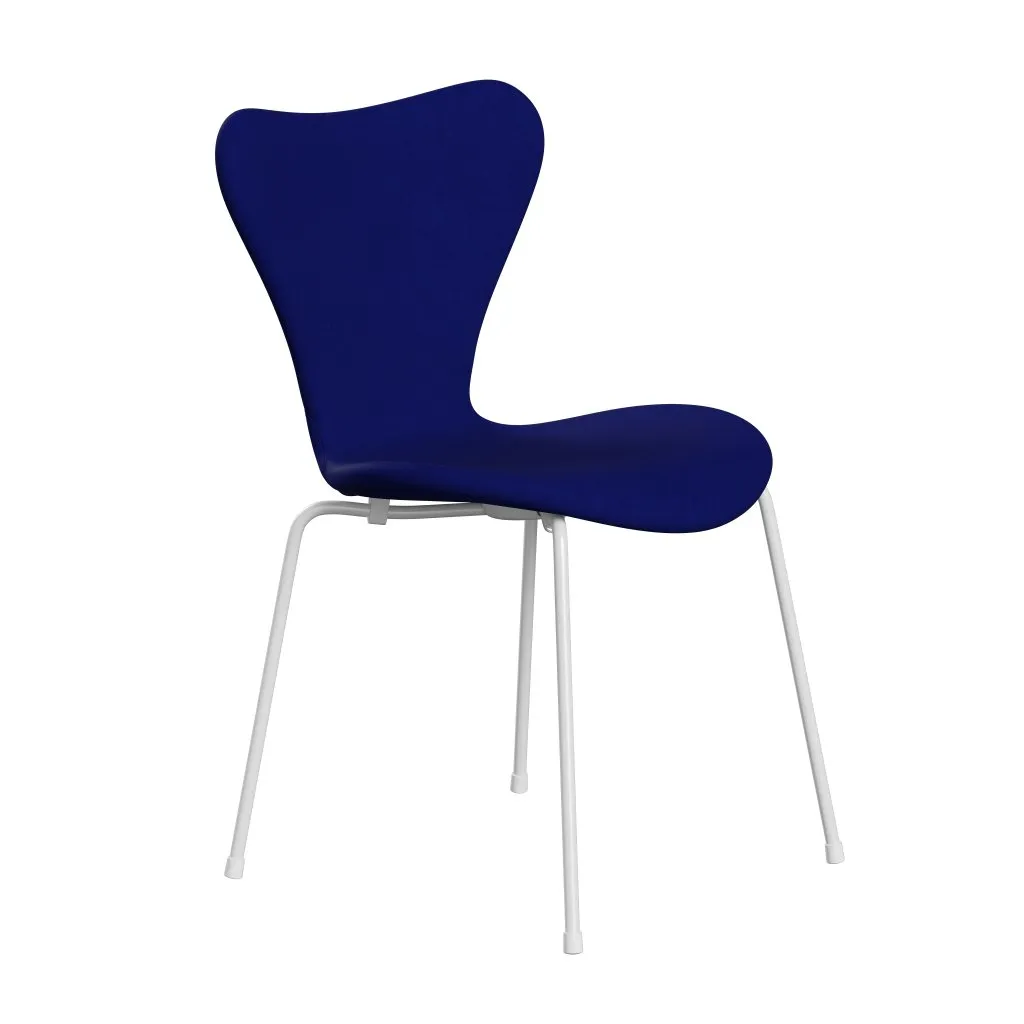 Fritz Hansen Series 7™ Chair Full Upholstery, White/Comfort Blue (C66008)