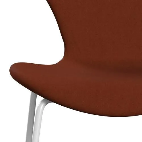 Fritz Hansen Series 7™ Chair Full Upholstery, White/Comfort Dark Red (C61018)