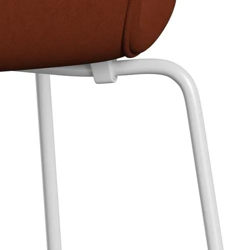 Fritz Hansen Series 7™ Chair Full Upholstery, White/Comfort Dark Red (C61018)