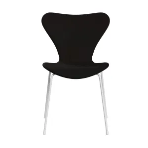 Fritz Hansen Series 7™ Chair Full Upholstery, White/Divina Dark Brown (Div384)