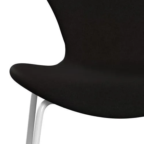 Fritz Hansen Series 7™ Chair Full Upholstery, White/Divina Dark Brown (Div384)