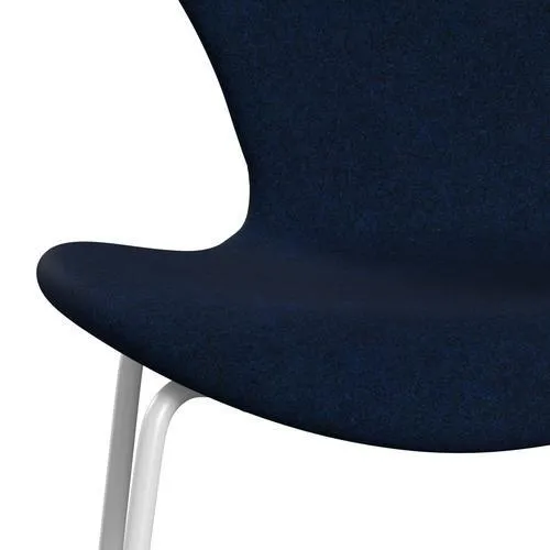 Fritz Hansen Series 7™ Chair Full Upholstery, White/Divina Melange Navy Dark