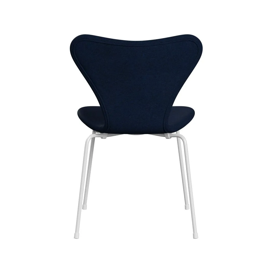Fritz Hansen Series 7™ Chair Full Upholstery, White/Divina Melange Navy Dark